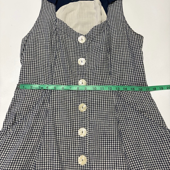 Anthropologie Dress Sz 14 Camelia Collared Button Front Gingham Cottagecore - Picture 7 of 15